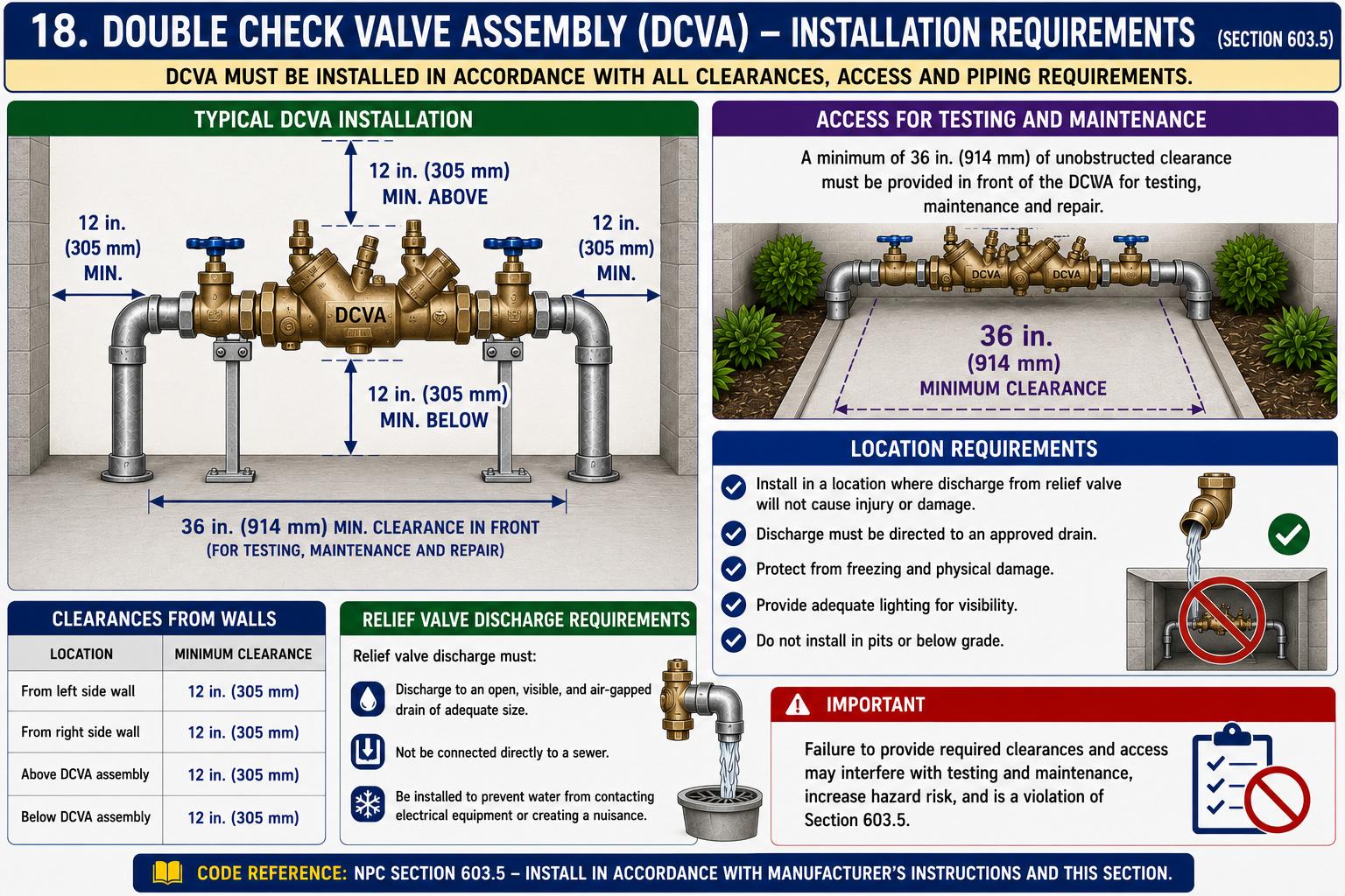 Double Check Valve Assembly (DCVA) – Installation Requirements